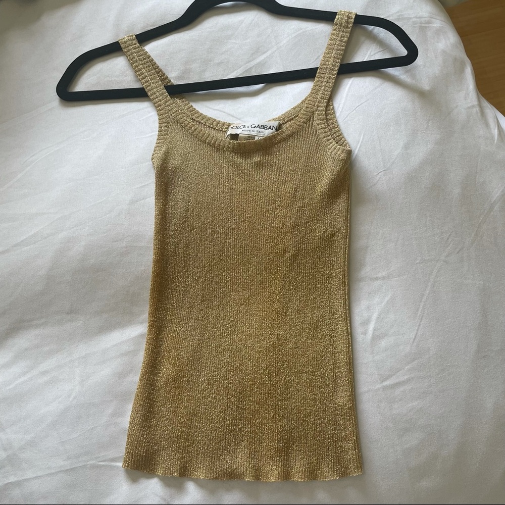 Dolce & Gabbana Metallic Knit Tank
